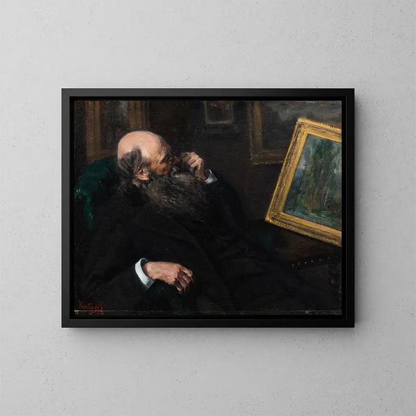 Le connaisseur d'art - Pericles Pantazis — oprawiony obraz na ścianie