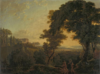 pejzaż włoski nad jeziorem Nemi - Peter Birmann — widok dzieła