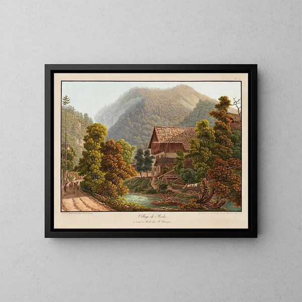 Village de Roche - Peter Birmann — oprawiony obraz na ścianie