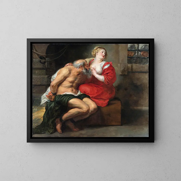 Cimon i Pero, rzymska miłosierdzie - Peter Paul Rubens — oprawiony obraz na ścianie