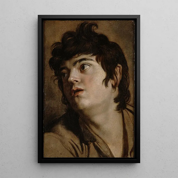 Głowa młodego mężczyzny - Peter Paul Rubens — oprawiony obraz na ścianie