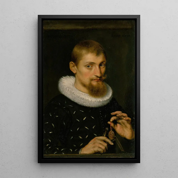 Portret mężczyzny, prawdopodobnie architekta lub geografa - Peter Paul Rubens — oprawiony obraz na ścianie