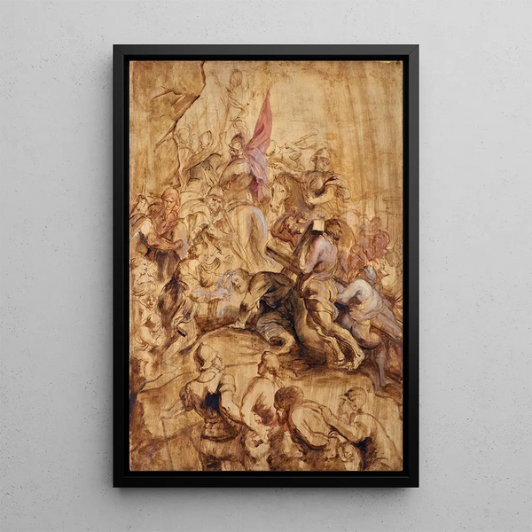 La montée au Calvaire Le portement de croix - Peter Paul Rubens — oprawiony obraz na ścianie