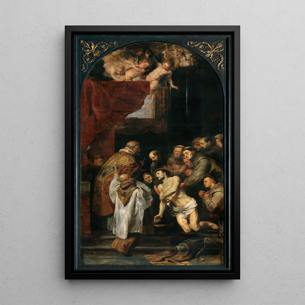 La Dernière Communion de Saint François d'Assise - Peter Paul Rubens — oprawiony obraz na ścianie