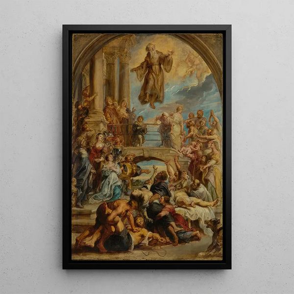 Cuda Świętego Franciszka z Pauli - Peter Paul Rubens — oprawiony obraz na ścianie