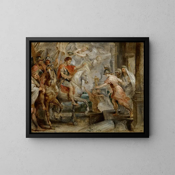 Triumfalne wejście Konstantyna do Rzymu - Peter Paul Rubens — oprawiony obraz na ścianie