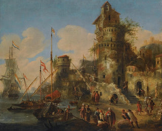 Peter van de Velde - A Mediterranean Harbour Capriccio.webp