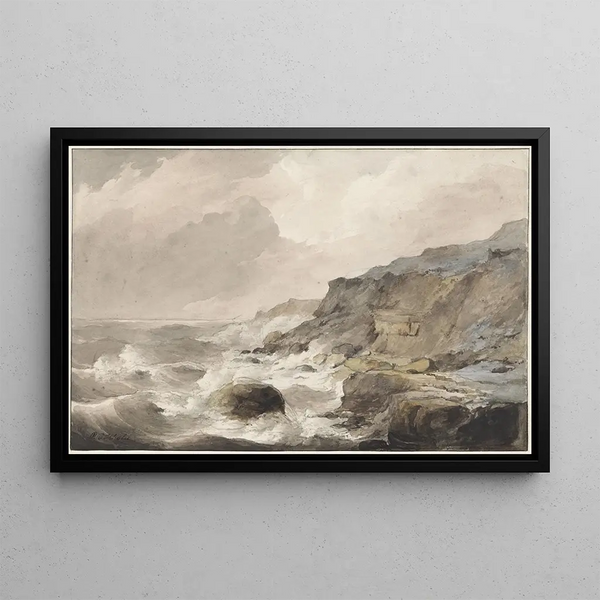Petrus Johannes Schotel - Rotskust te Boulogne sur Mer.webp