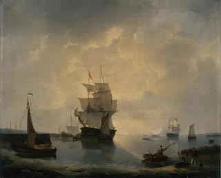 Petrus Johannes Schotel - Sailing Ships in the Harbour.webp