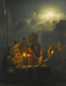 Nocny targ na rynku serowym w Rotterdamie - Petrus van Schendel — widok dzieła