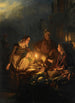 Targ oświetlony księżycem w Hadze - Petrus van Schendel — widok dzieła