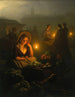 Nocny targ w Amsterdamie z Pałacem Dam i Nieuwe Kerk w tle - Petrus van Schendel — widok dzieła