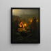 Nocny targ w Amsterdamie z Pałacem Dam i Nieuwe Kerk w tle - Petrus van Schendel — oprawiony obraz na ścianie