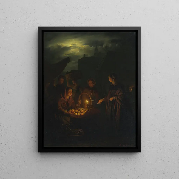Petrus van Schendel - The Apple Seller.webp