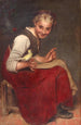 Grający z ptakiem - Philibert Léon Couturier — widok dzieła
