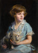 portret dziecka z lwem Steiff - Philip Alexius de László — widok dzieła