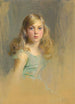 Portret szanownej Esme Mary Gabrielle Harmsworth przyszłej hrabiny Cromer w wieku dziewięciu lat - Philip Alexius de László — widok dzieła