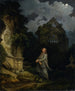 Zwiedzający cmentarz przy księżycowym świetle - Philip James de Loutherbourg — widok dzieła