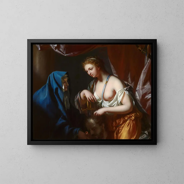 Judith z głową Holofernesa - Philip van Dijk — oprawiony obraz na ścianie