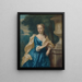 Justina Johanna Ramskrammer 1702-98 Żona Isaaca Parkera - Philip van Dijk — oprawiony obraz na ścianie