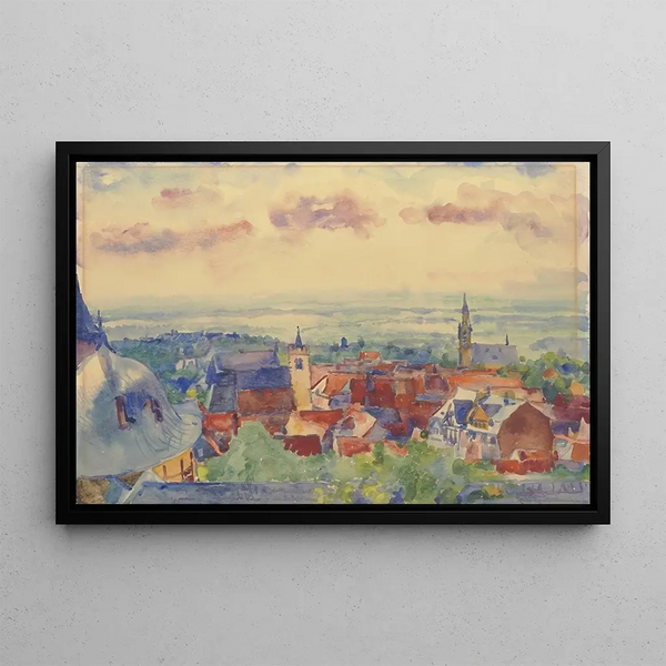 Widok na Kronberg - Philipp Franck — oprawiony obraz na ścianie