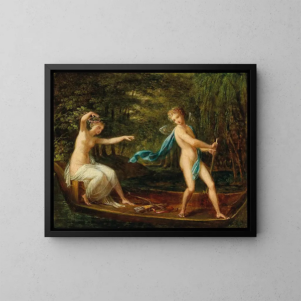 Cupidon et Psyché - Philipp Friedrich von Hetsch — oprawiony obraz na ścianie