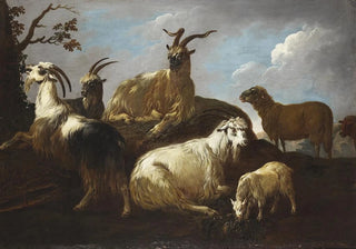 Philipp Peter Roos - Capre e pecore in un paesaggio.webp