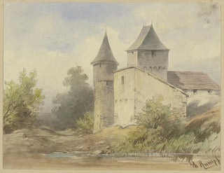 Philipp Rumpf - Gebudegruppe mit rundem Turm.webp
