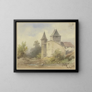 Philipp Rumpf - Gebudegruppe mit rundem Turm.webp