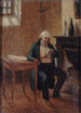 Portret Pierre Jean Branger 1780-1857 w swojej celi w Sainte-Pélagie - Philippe-Auguste Jeanron — widok dzieła