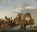 Un traîneau de noble sur la glace - Philips Wouwerman — widok dzieła