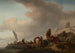Rybacy rozładowujący swoje połowy na brzegu - Philips Wouwerman — widok dzieła