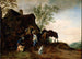 Zatrzymanie jeźdźców przy gospodzie - Philips Wouwerman — widok dzieła