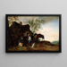 Zatrzymanie jeźdźców przy gospodzie - Philips Wouwerman — oprawiony obraz na ścianie