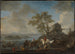 Staw z końmi nad rzeką - Philips Wouwerman — widok dzieła