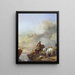 Lądowanie statku - Philips Wouwerman — oprawiony obraz na ścianie