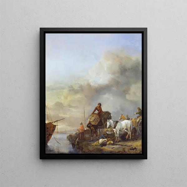 Philips Wouwerman - Landing a Boat.webp