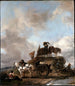Wieśniacy na polach Zbiór siana - Philips Wouwerman — widok dzieła