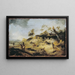 Piaszczysta plaża z podróżnikami - Philips Wouwerman — oprawiony obraz na ścianie