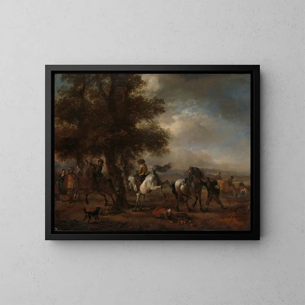 Le gris qui se cabre - Philips Wouwerman — oprawiony obraz na ścianie