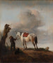 Szary koń - Philips Wouwerman — widok dzieła