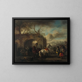 L'École d'équitation - Philips Wouwerman — oprawiony obraz na ścianie