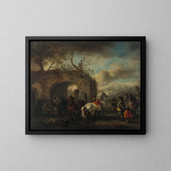 L'École d'équitation - Philips Wouwerman — oprawiony obraz na ścianie