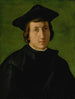 Portret mężczyzny w czarnym kapeluszu - Pier Francesco Foschi — widok dzieła