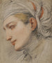 Głowa młodej kobiety w chuście, w profilu na lewo - Pier Francesco Mola — widok dzieła