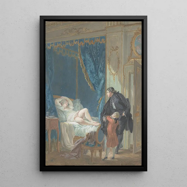 Le Matin - Pierre-Antoine Baudouin — oprawiony obraz na ścianie