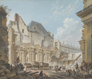 PierreAntoine Demachy - Demolition of the Old Vestibule of the PalaisRoyal Paris.webp