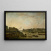 L'Hôtel de la Monnaie et le Louvre widziane z Pont-Neuf około 1800 - Pierre-Antoine Demachy — oprawiony obraz na ścianie