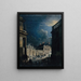 La Place du Palais-Royal au clair de lune - Pierre-Antoine Demachy — oprawiony obraz na ścianie