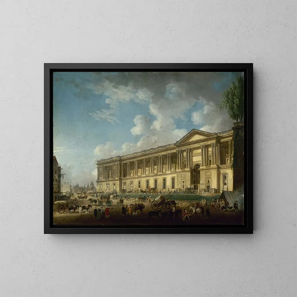 La colonnade du Louvre nouvelly odkryta - Pierre-Antoine Demachy — oprawiony obraz na ścianie